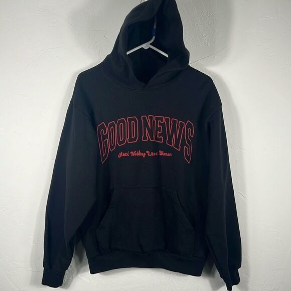 🔥🔥 SIMPLE GOSPEL “GOOD NEWS” Designer Quality Hoodie Sweatshirt Men Sz M - EUC - Picture 1 of 9